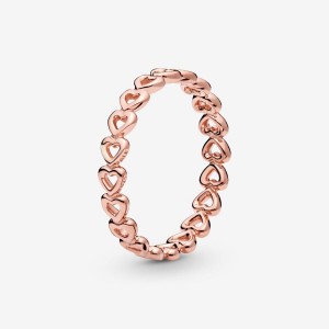 Pandora Band of Hearts Ring Rose Gold Plated | 96431-YXSI