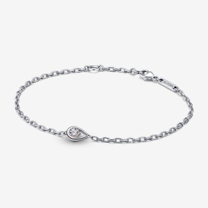 Pandora Brilliance Lab-created 0.15 ct tw Diamond Chain Bracelet Sterling Silver | 73208-LKBS