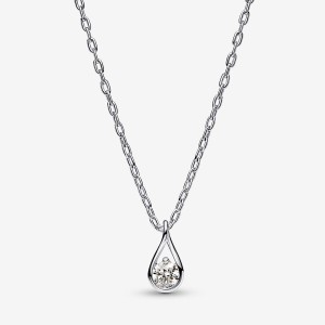 Pandora Brilliance Lab-created 0.15 ct tw Diamond Pendant & Necklace Sterling Silver | 48265-AGRQ