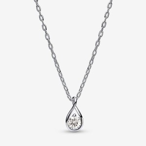 Pandora Brilliance Lab-created 0.25 ct tw Diamond Pendant & Necklace Sterling Silver | 21389-EYKZ