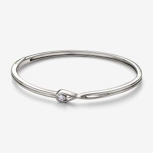 Pandora Brilliance Lab-created 0.25 ct tw Diamond Bangle White Gold | 87512-EYUD