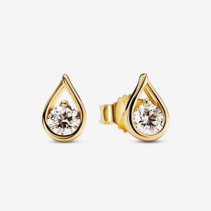 Pandora Brilliance Lab-created 0.50 ct tw Diamond Stud Earrings Gold | 50743-ULGO