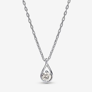 Pandora Brilliance Lab-created 0.50 ct tw Diamond Pendant & Necklace Sterling Silver | 70532-PKWX