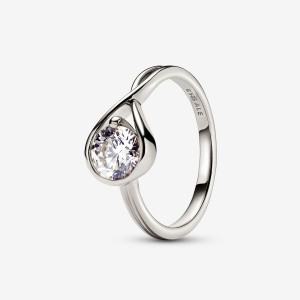 Pandora Brilliance Lab-created 1.00 ct tw Diamond Ring White Gold | 78239-FSYJ