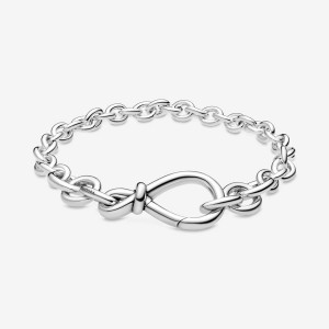 Pandora Chunky Infinity Knot Chain Bracelet Sterling Silver | 09812-ATUL