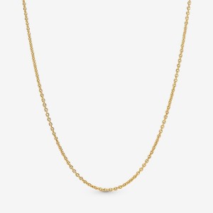 Pandora Classic Cable Chain Necklace Gold Plated | 06197-IATZ