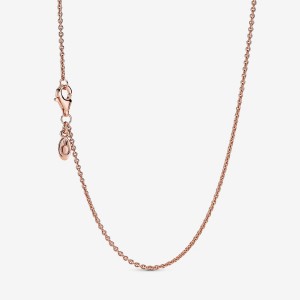 Pandora Classic Cable Chain Necklace Rose Gold Plated | 90241-GMNY