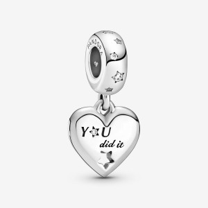 Pandora Congratulations Heart & Stars Dangle Charm Sterling Silver | 97283-SWUD