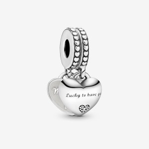 Pandora Daughter- & Mother in Law Split Dangle Charm - FINAL SALE Sterling Silver | 61740-SFIK