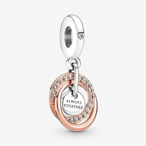 Pandora Family Always Encircled Dangle Charm Two-tone | 43290-LAVZ