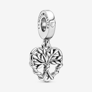 Pandora Heart Family Tree Dangle Charm Sterling Silver | 82960-WQSK