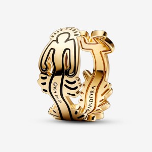 Pandora Keith Haring™ x Wavy Figure Open Ring Gold Plated | 05418-LWYA