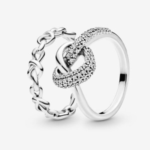 Pandora Knotted Hearts Ring Set | 72630-HMRA