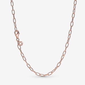 Pandora Link Chain Necklace Rose Gold Plated | 13485-LQIY