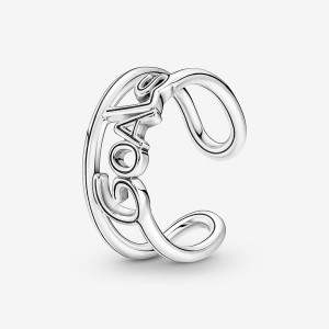 Pandora ME Goals Open Ring Sterling Silver | 16349-ZGEQ