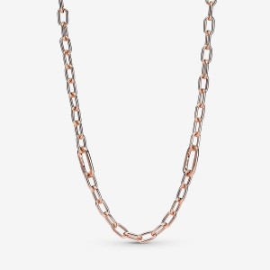 Pandora ME Link Chain Necklace Rose Gold Plated | 21749-FSDW