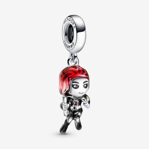 Pandora Marvel The Avengers Black Widow Dangle Charm Sterling Silver | 13094-HVUT