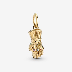 Pandora Marvel The Avengers Infinity Gauntlet Dangle Charm Gold Plated | 72450-ISZQ