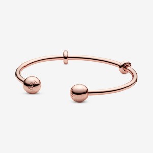 Pandora Moments Open Bangle Rose Gold Plated | 42368-BMDO