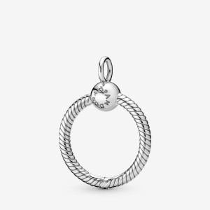 Pandora Moments Small O Pendant Sterling Silver | 46703-UQAM