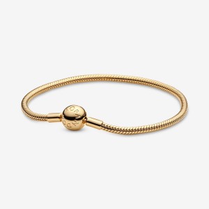 Pandora Moments Snake Chain Bracelet Gold Plated | 92413-VZYN