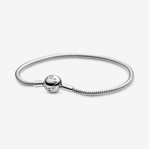 Pandora Moments Snake Chain Bracelet Sterling Silver | 37968-NEFZ