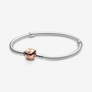 Pandora Moments Snake Chain Bracelet Two-tone | 82015-EJBW