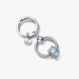 Pandora Moments Snowflake Charm Key Ring Set | 08364-NQPI