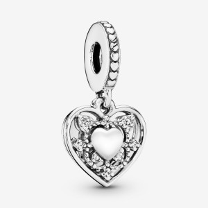 Pandora My Wife Always Heart Dangle Charm Sterling Silver | 43657-LKRH