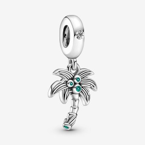 Pandora Palm Tree & Coconuts Dangle Charm Sterling Silver | 25346-QDYT