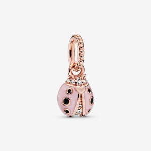 Pandora Pink Ladybird Pendant Lucky Jewelry | 81456-IBNH