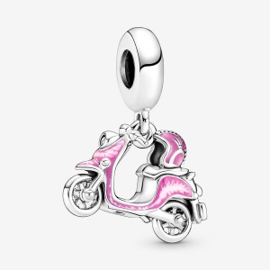 Pandora Pink Scooter Dangle Charm Sterling Silver | 28391-PBKA