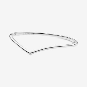 Pandora Polished Wishbone Bangle Sterling Silver | 51648-HZMR