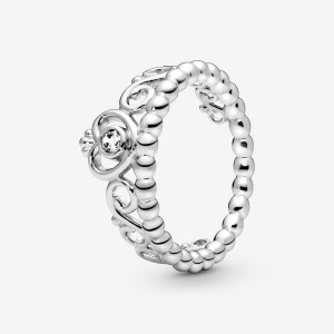 Pandora Princess Tiara Crown Ring Sterling Silver | 75962-DELI