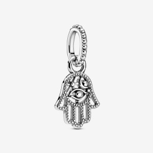 Pandora Protective Hamsa Hand Dangle Charm Sterling Silver | 93517-UHKP