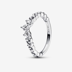 Pandora Regal Swirl Tiara Ring Sterling Silver | 43297-XHJQ