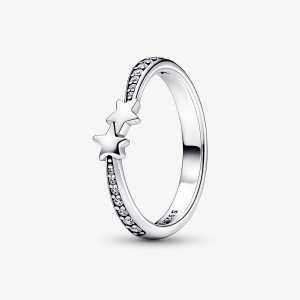 Pandora Shooting Stars Sparkling Ring Sterling Silver | 71468-NJIH