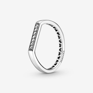 Pandora Sparkling Bar Stacking Ring Sterling Silver | 89473-RBIC