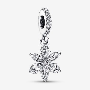 Pandora Sparkling Herbarium Cluster Dangle Charm Sterling Silver | 06325-XEHC