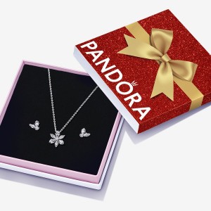 Pandora Sparkling Herbarium Cluster Jewelry Gift Set | 70568-OPDI