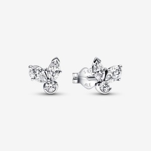 Pandora Sparkling Herbarium Cluster Stud Earrings Sterling Silver | 43789-NYPH