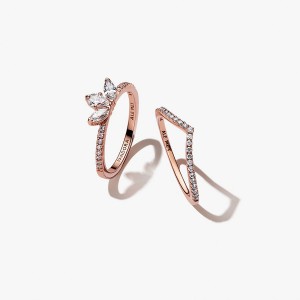 Pandora Sparkling Herbarium Cluster and Wish Ring Set | 36498-KDYE