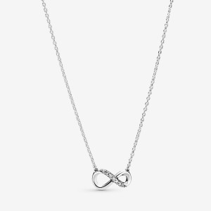 Pandora Sparkling Infinity Collier Necklace Sterling Silver | 15386-BCTV