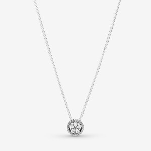 Pandora Sparkling Snowflake Collier Necklace Sterling Silver | 39246-YIWZ