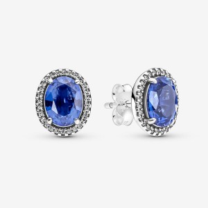 Pandora Sparkling Statement Halo Stud Earrings Sterling Silver | 80261-LYBF