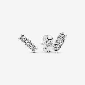 Pandora Sparkling Stud Earrings Sterling Silver | 76204-ZOIT