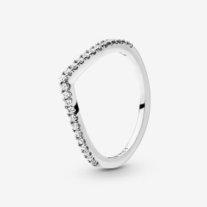 Pandora Sparkling Wishbone Ring Sterling Silver | 72641-CRVA