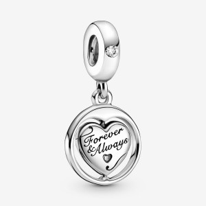 Pandora Spinning Forever & Always Soulmate Dangle Charm Sterling Silver | 32516-ELAF