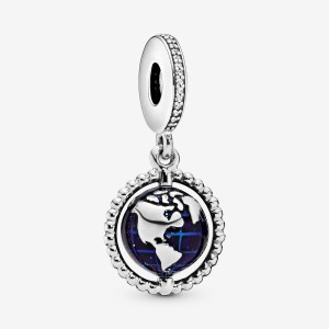 Pandora Spinning Globe Dangle Charm Travel Charms | 30485-WRKA