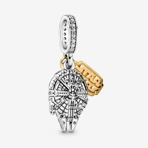 Pandora Star Wars Millennium Falcon Dangle Charm Two-tone | 96152-DARN